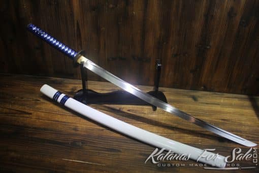 Hand Forged Japanese Katana 1060 Carbon Steel with Iron Tsuba - Image 5