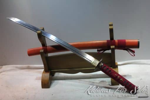 T10 Clay Tempered Samurai Wakizashi High Quality Copper Fittings