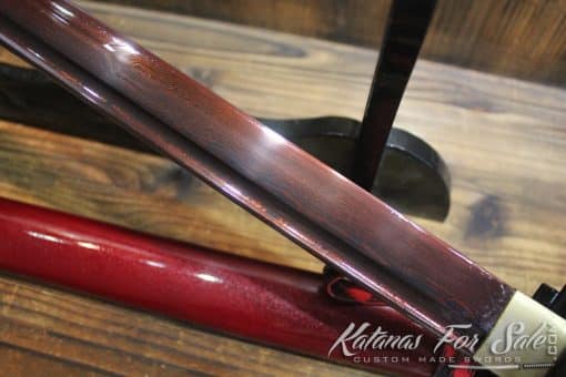 1095 Folded Carbon Steel Ninjato Hand Forged with Red blade - Image 6