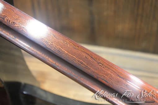 1095 Folded Carbon Steel Ninjato Hand Forged with Red blade - Image 7