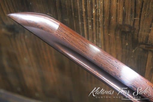 1095 Folded Carbon Steel Ninjato Hand Forged with Red blade - Image 9