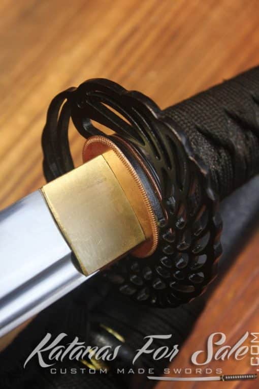 T10 Clay Tempered Ninja Sword Ninjato with Iron Phoenix Tsuba - Image 2