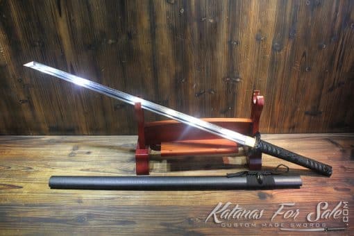 T10 Clay Tempered Ninja Sword Ninjato with Iron Phoenix Tsuba - Image 10
