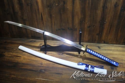 Hand Forged Japanese Katana 1060 Carbon Steel with Iron Tsuba - Image 3