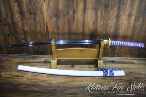 Hand Forged T10 Clay Tempered Steel Blue Katana Blade 