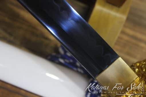 Hand Forged T10 Clay Tempered Steel Blue Katana Blade  - Image 8