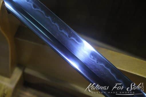 Hand Forged T10 Clay Tempered Steel Blue Katana Blade  - Image 10