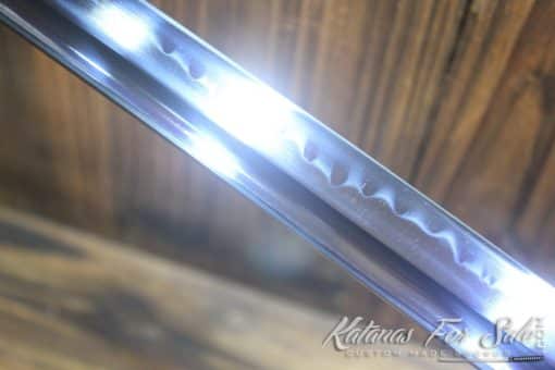 Hand Forged T10 Clay Tempered Steel Blue Katana Blade  - Image 11