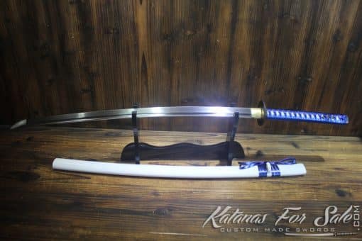 Hand Forged Japanese Katana 1060 Carbon Steel with Iron Tsuba - Image 9