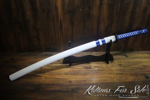Hand Forged Japanese Katana 1060 Carbon Steel with Iron Tsuba - Image 11