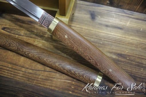 Japanese Shirasaya Katana 1060 Carbon Steel and Rosewood - Image 4