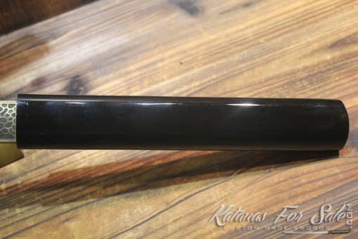 Japanese Hand Forged Straight T10 Folded Clay Tempered Black Shirasaya Sword - Image 5