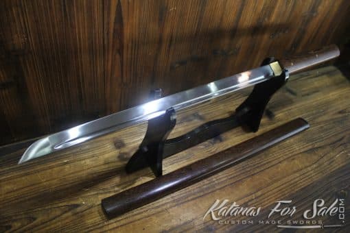 1060 Hand Forged Steel Straight Rosewood Shirasaya Wakizashi