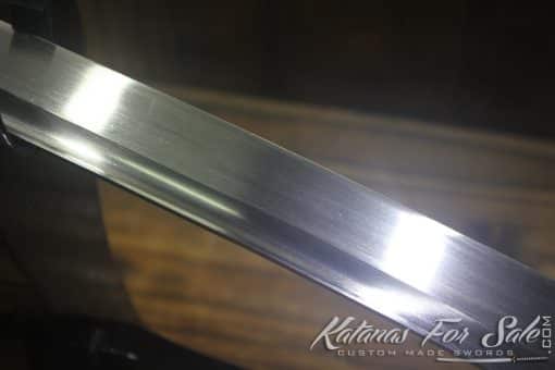 Hand Forged Katana Sword with Brass Tsuba and silver Ito - Image 9