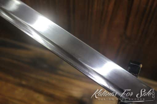 1060 Hand Forged Steel Straight Rosewood Shirasaya Wakizashi - Image 8