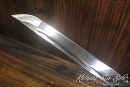 1060 Hand Forged Steel Straight Rosewood Shirasaya Wakizashi - Image 9