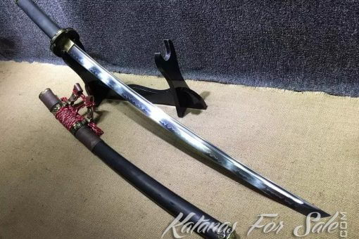 T10 Clay Tempered Tachi Sword with Ebony Wood Saya