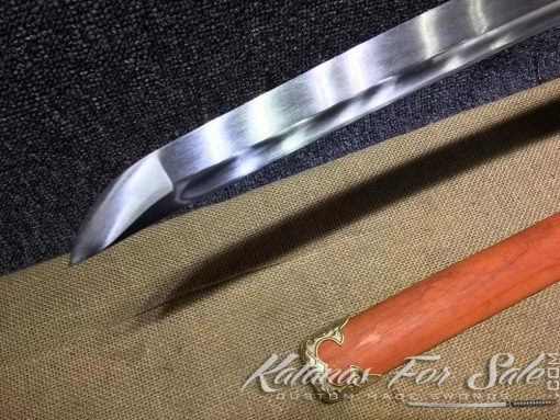 9260 Spring Steel Tachi Sword with Redwood Saya - Image 6