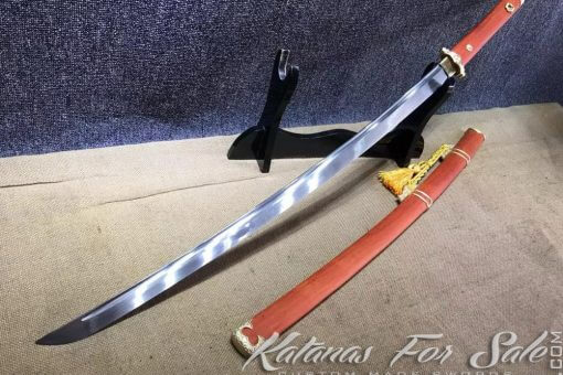 9260 Spring Steel Tachi Sword with Redwood Saya
