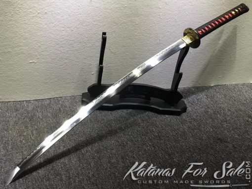 Tactical Katana T10 Clay Tempered Steel with Shoulder Strap Saya - Image 3
