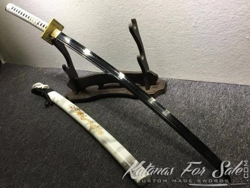 Diffrentially Hardened T10 Steel Black Blade Katana - Image 4