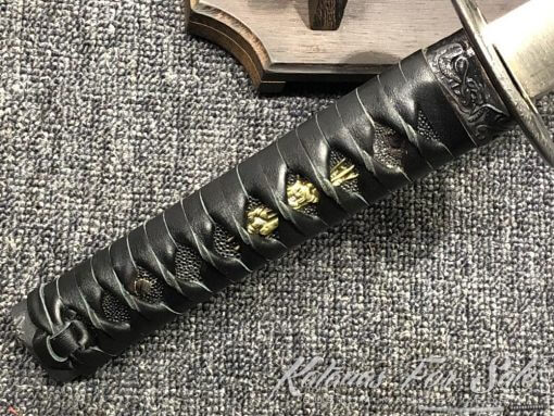 1095 Folded Steel Wakizashi Sword - Image 5
