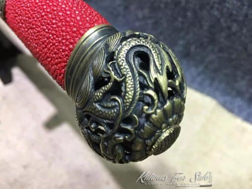 Chinese Dao Sword T10 Folded Clay Tempered steel with Hadori Polish - Image 5