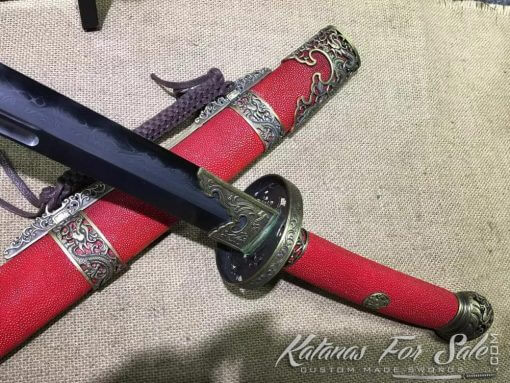 Chinese Dao Sword T10 Folded Clay Tempered steel with Hadori Polish - Image 8