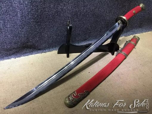 Chinese Dao Sword T10 Folded Clay Tempered steel with Hadori Polish - Image 2