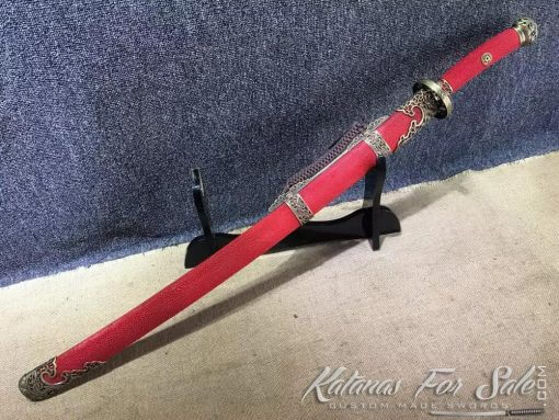 Chinese Dao Sword T10 Folded Clay Tempered steel with Hadori Polish - Image 12