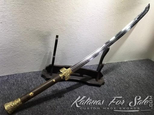 Chinese Dao Sword T10 Clay Tempered steel with Rosewood - Image 8