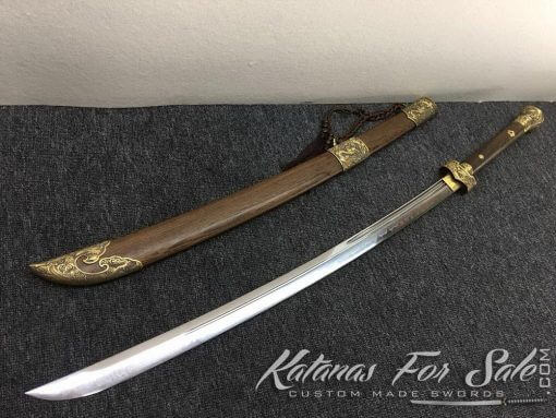 Chinese Dao Sword T10 Clay Tempered steel with Rosewood - Image 5