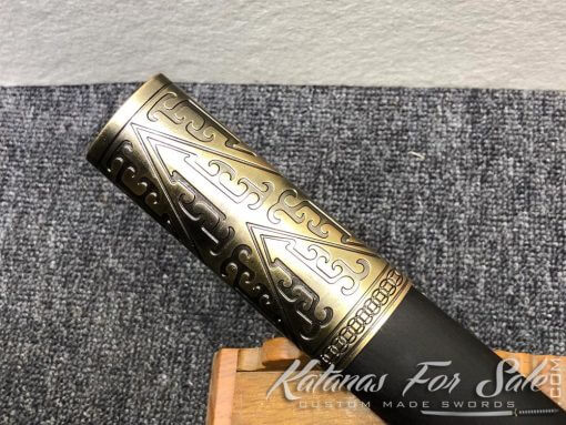 T10 Folded Steel with Red Acid Short Jian Sword - Image 8