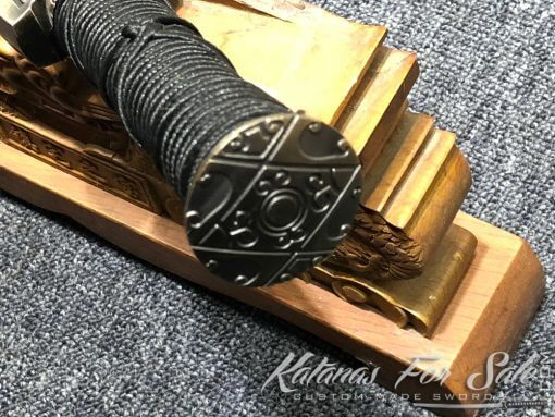 T10 Folded Steel with Red Acid Short Jian Sword - Image 9