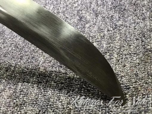 1060 Folded Steel Chinese Broadsword with Ebony Wood Scabbard - Image 10