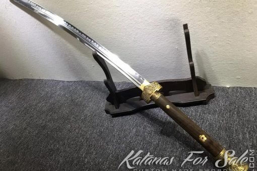 Chinese Dao Sword T10 Clay Tempered steel with Rosewood