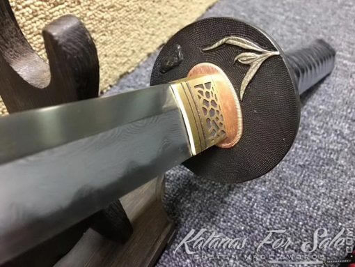 Katana Sword T10 Folded Clay Tempered Steel with Hadori Polish - Image 2