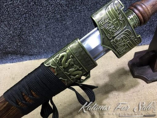 1060 Carbon Steel Chinese Jian with Rosewood Scabbard - Image 5