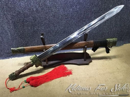 1060 Carbon Steel Chinese Jian with Rosewood Scabbard - Image 6