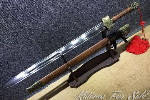 1060 Carbon Steel Chinese Jian with Rosewood Scabbard