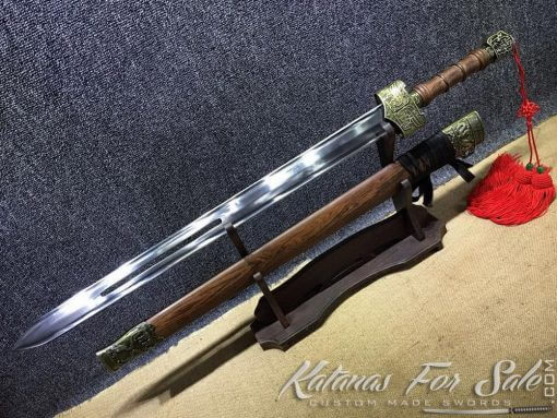 1060 Carbon Steel Chinese Jian with Rosewood Scabbard