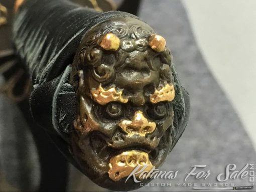 T10 Folded Clay Tempered Steel Katana with Hadori Polish and Full SeaShell Pattern Saya - Image 7