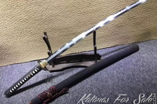 Katana Sword T10 Folded Clay Tempered Steel with Hadori Polish