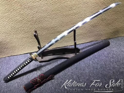 Katana Sword T10 Folded Clay Tempered Steel with Hadori Polish
