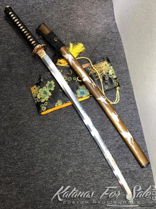 Battle Ready Katana T10 Folded Clay Tempered Steel with Hadori Polish - Image 6
