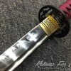 T10 Clay Tempered Katana with Synthetic Leopard Saya with Shoulder Strap