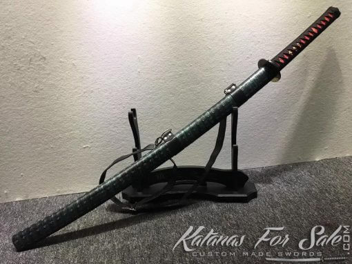 Tactical Katana T10 Clay Tempered Steel with Shoulder Strap Saya - Image 5