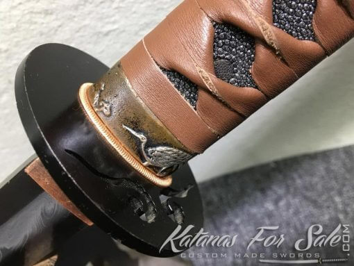 Samurai Katana Sword T10 Folded Clay Tempered Steel with Feather Hadori Polish - Image 8