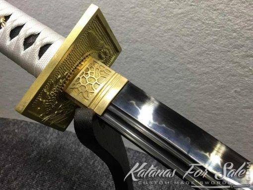 Diffrentially Hardened T10 Steel Black Blade Katana - Image 7