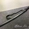 1060 Carbon Steel Black Katana Synthetic Leather Saya with Shoulder Strap